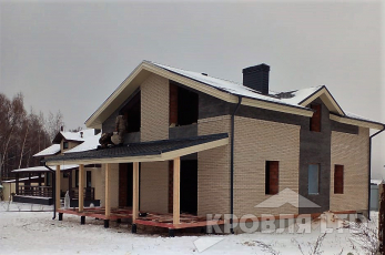 Гибкая черепица Roofshield серия Premium Фьюжн Серый жемчуг.