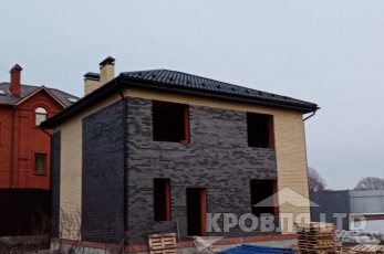 Металлочерепица Испанская сьера Стальной бархат rall 9005 