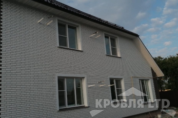 Фасадная панель Декер FLEMISH белый, коричневый