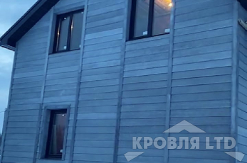 Фасадная Панель Фибратек 3000x190x8мм под покраску серая "Сибирская лиственница"