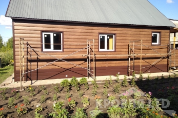 Металлсайдинг Евробрус Темное дерево.