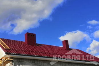 Металлочерепица Испанская сьера Стальной бархат rall 3005 