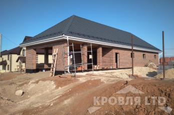 Металлочерепица Испанская сьера Стальной бархат rall 7011.