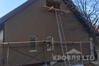 Фасадная плитка HAUBERK цвет Песчаный кирпич.