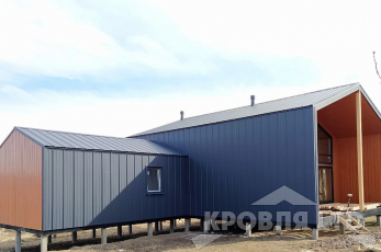 Сайдинг металлический Пихта. Профнастил Кс17 7024 Стальной бархат.