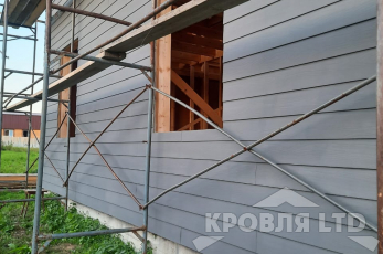 Фасадная Панель Фибратек 3000x100x8мм под покраску серая "Сибирская лиственница"