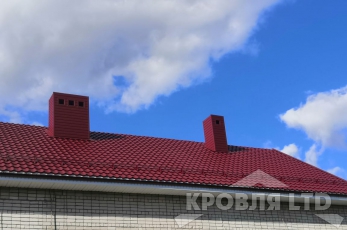 Металлочерепица Испанская сьера Стальной бархат rall 3005 