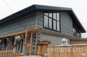 Фасадная панель ТЕХОСНАСТКА Щепа Дуб Кавказ