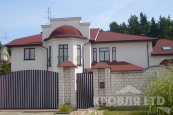 Гибкая черепица Шинглас, серия Кадриль Турмалин