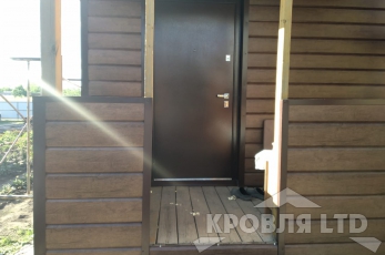 Металлсайдинг Евробрус Темное дерево.