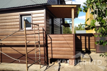 Металлсайдинг Евробрус Темное дерево.