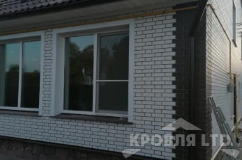 Фасадная панель Декер FLEMISH белый, коричневый