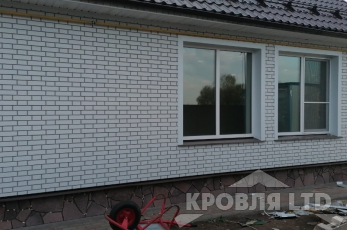 Фасадная панель Декер FLEMISH белый, коричневый