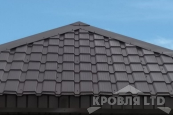 Металлочерепица Каскад, Rall 8017, 0.45