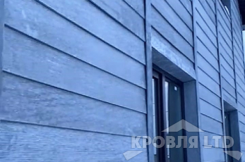 Фасадная Панель Фибратек 3000x190x8мм под покраску серая "Сибирская лиственница"