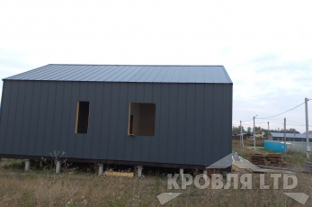 Сайдинг металлический Евробрус Ясень и Профнастил КС17