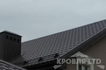 Металлочерепица Каскад, Rall 8017, 0.45