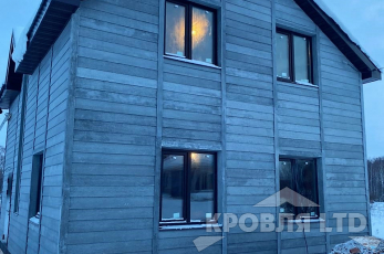 Фасадная Панель Фибратек 3000x190x8мм под покраску серая "Сибирская лиственница"