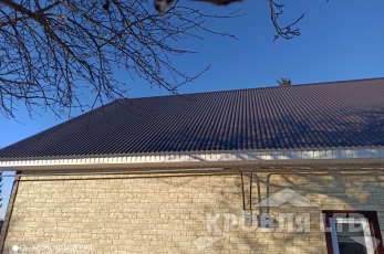 Фасадная Панель Декер Стейн Янтарный, Профнастил С21 8017 Стальной бархат