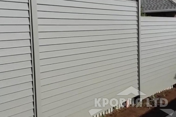 Сайдинг металлический Финская доска узкая rall 7004 1