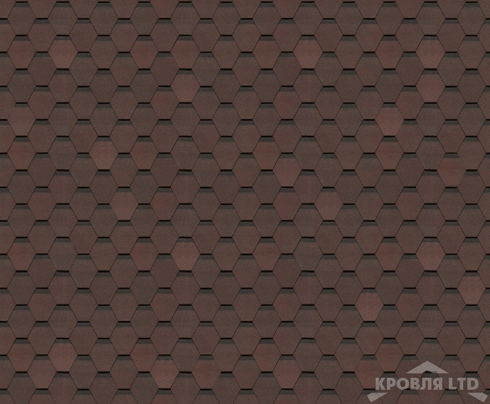 Гибкая черепица Дёке серия PREMIUM коллекция Шеффилд цвет Зрелый каштан