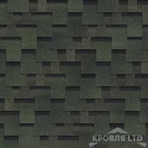 Гибкая черепица Шинглас серия Оптима коллекция Аккорд цвет Зеленый