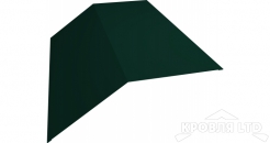 Планка конька плоского 190х190, Полиэстер RAL 6005 зеленый мох,толщина 0,45
