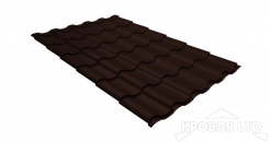 Металлочерепица Кредо, PurPro Matt RR 887 шоколадно-коричневый, толщина 0,5