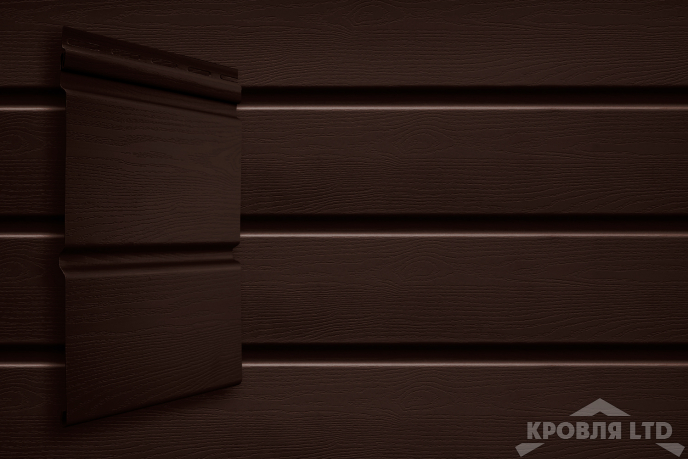 Сайдинг Double-брус Grand Line Acryl темный дуб (3,0м)